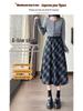 New Autumn/Winter Plus-Size Plaid Wool A-Line Midi Skirt for Women with Slimming Wide Hem