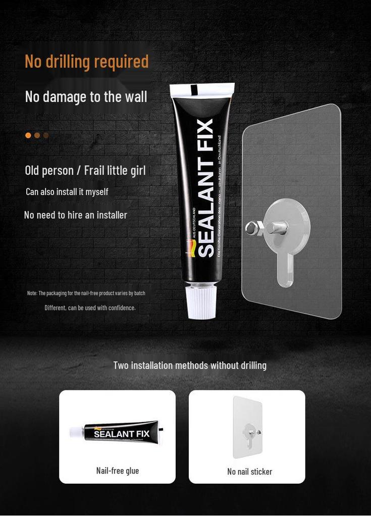 SUS304 Black Double Roll Wall-Mounted Paper & Phone Holder