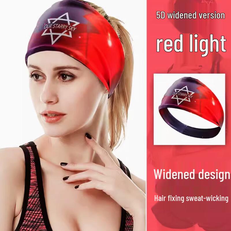 Tingbai Unisex Wide Sports Sweatband (2-Pack)