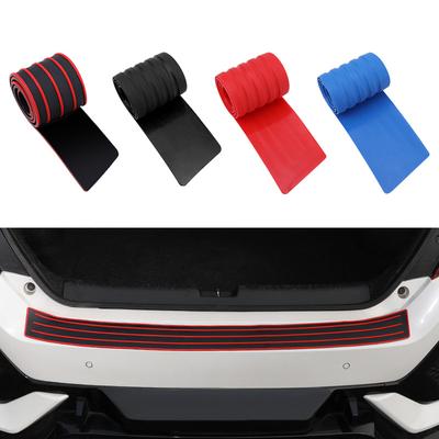 Universal Car Trunk Door Guard Strips Sill Plate Protector Rear Bumper Guard Rubber Mouldings Pad Trim Cover Strip Car