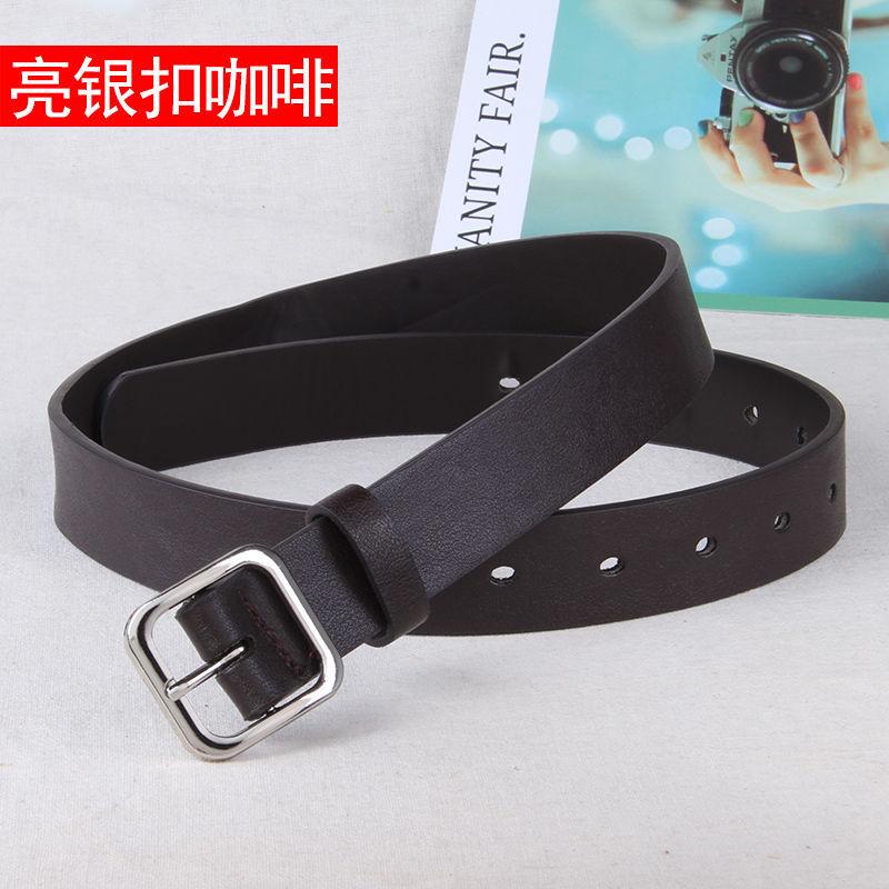 Casual Modern Pu Belt Featuring Sleek Square Buckle For Students And Fashion Enthusiasts
