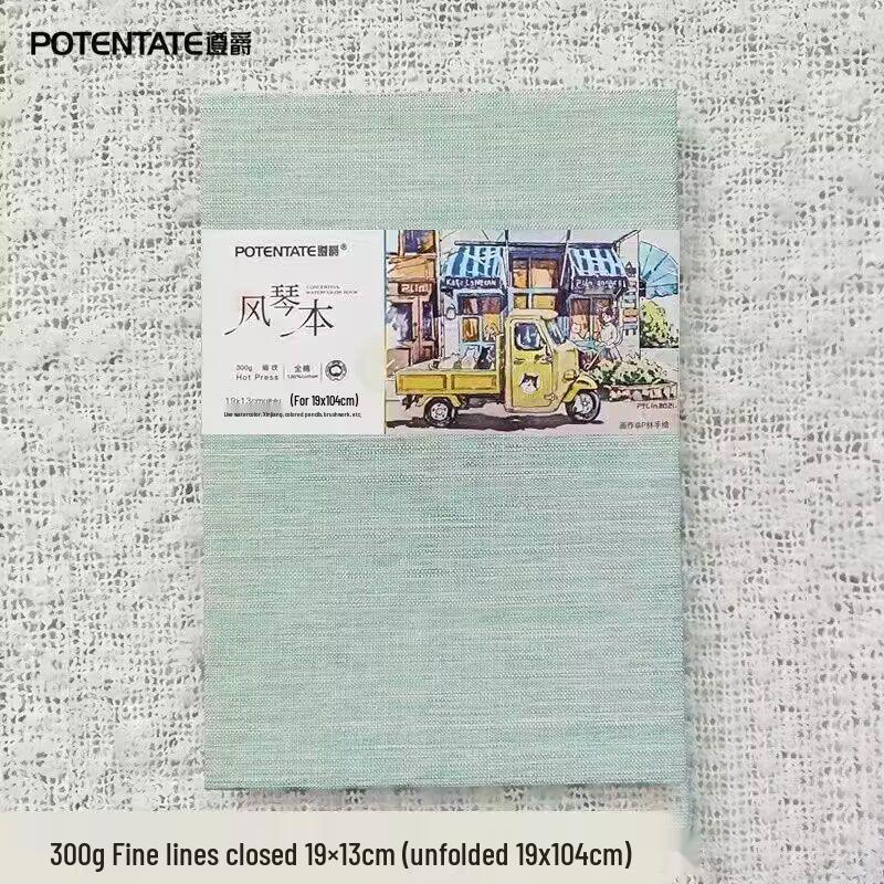 Zun Jue Handgefertigtes 300g Baumwoll-Aquarelljournal - Feine Körnung, Tragbar