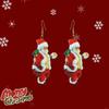 Boucles d'oreilles de Noël Père Noël acrylique style dessin animé classique