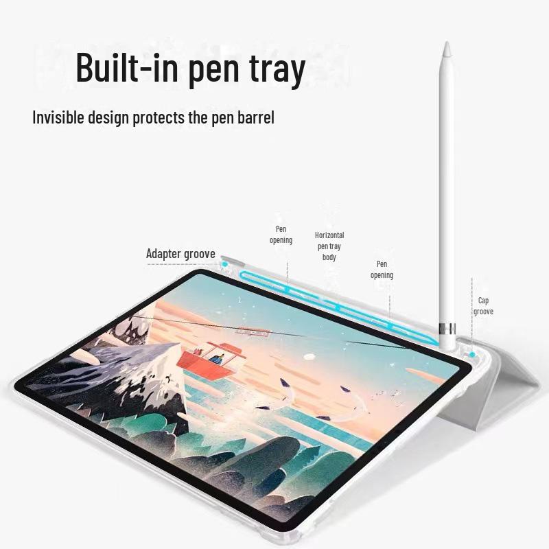 "Leather Protective Case with Pen Slot for iPad 10.2 & Air 4/5, Soft Shell"