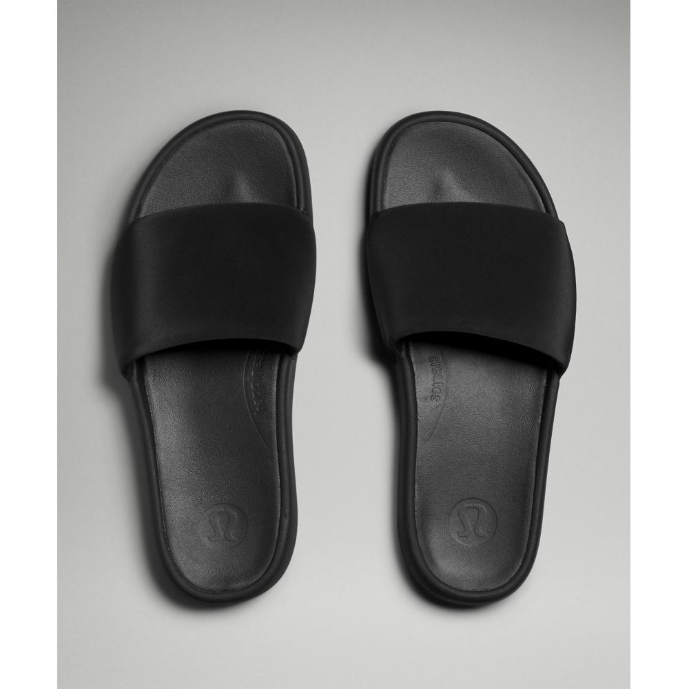 Lululemon Damen S reStfeel Slide Schwarz Graphitgrau