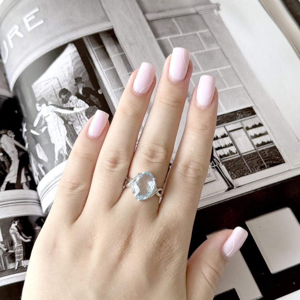 Silberring mit natürlichem Topas 6,437 ct, Artikelgewicht 5,17 g (2165958)