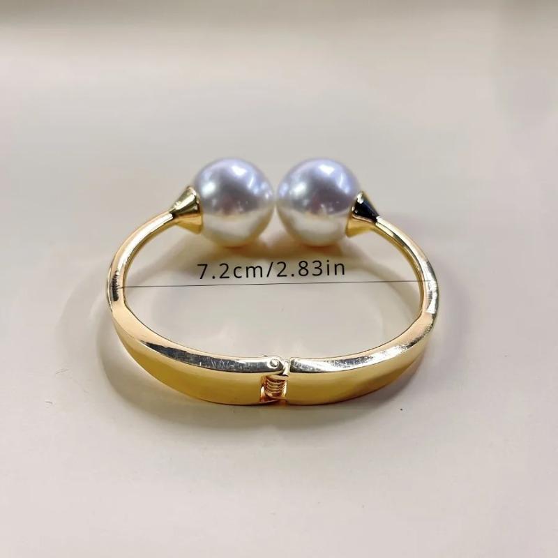 1PC Bohemian Contemporary Metallic Curtain Buckle with Faux Pearl - Durable and Stylish Home Decor Curtain Buckle Suitable