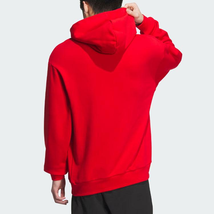 Adidas FW23 Dragon Year CNY Series Dragon Pattern Embroidered Casual Hoodie Men Tops Light-Crimson JE6114