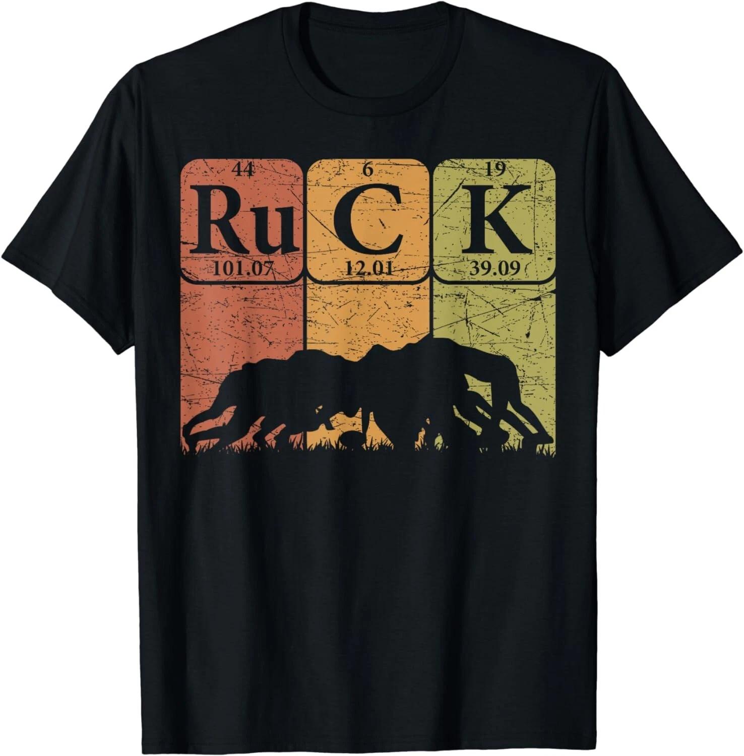 Ruck Rugby Periodic Table Elements Rugby Player Nerd Retro Gift Unisex T-Shirt L