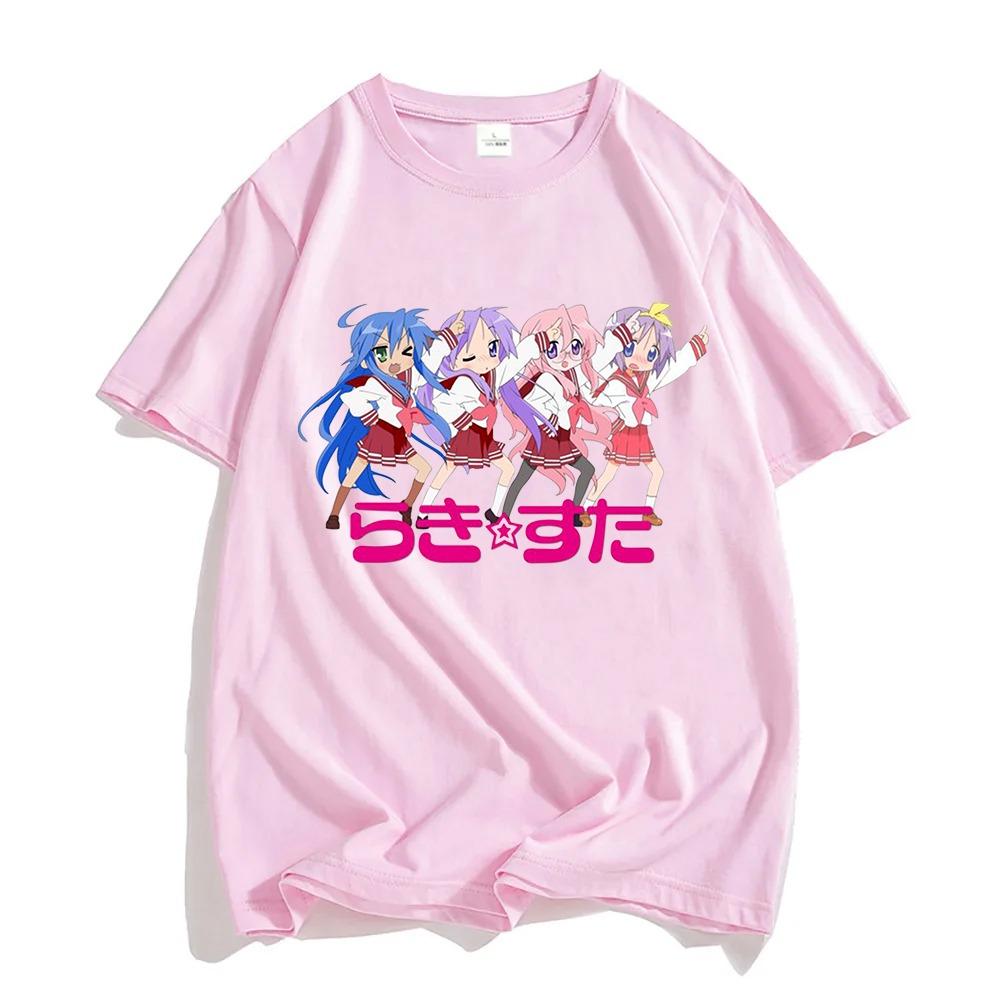Anime Lucky Star Konata T Shirt Cartoon Men women Aesthetic Vintage Car Tshirt Unisex Manga Print Oversize Tops Shirt
