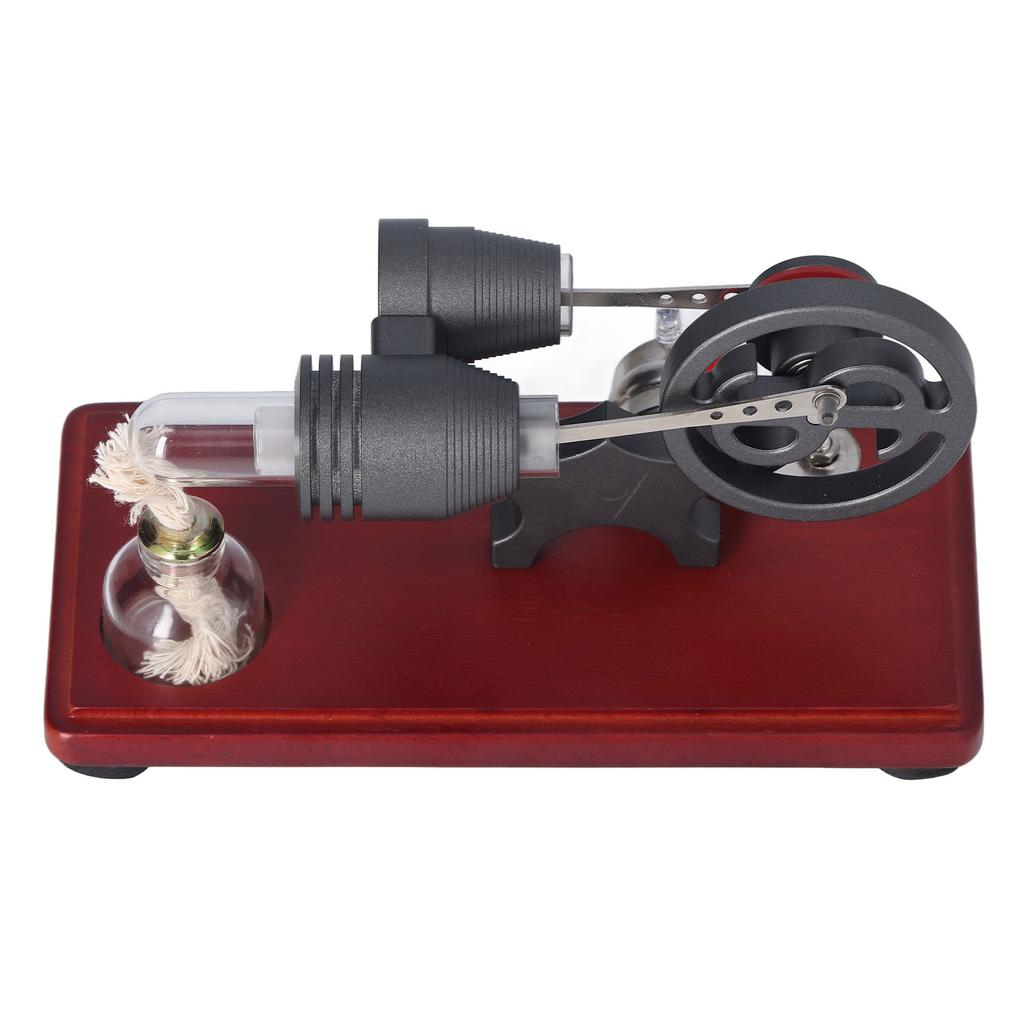 Engine Generator Model Set with Ethanol Bottle Cover Heating Glass Tube Lamp Bead Physical Model