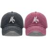 Passender Herr. & Frau. Baseballkappe Herren Damen Baumwolle Stickerei Sport Golfkappen Brautgeschenk Frischvermählte Flitterwochen Hochzeitsgeschenk