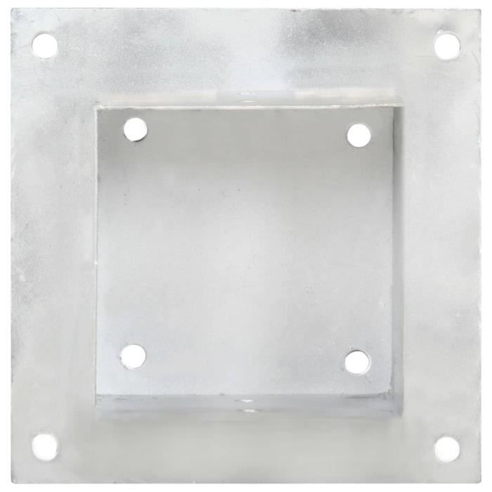 VidaXL Ancres de poteau 4 pcs Métal galvanisé 141 mm