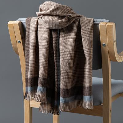 70*200 Cm Autumn And Winter New Women'S Imitation Cashmere Scarf Thickened, Warm, Versatile, Pink Grid Cute Girl Cashmere Neck