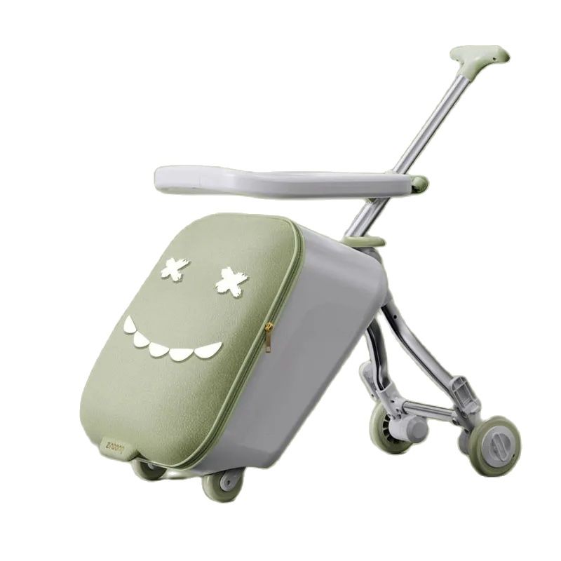 Bagaj Copii Se Pot Așeza Și Călători Mers Leneș Zei Bebe Valiză 20 Inch Bagaje de Călătorie de Bord Roată cu Frână Troler cu Parolă