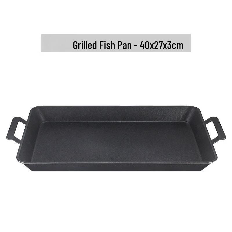 Induction Compatible Aluminum Roast Fish Pan with Lid