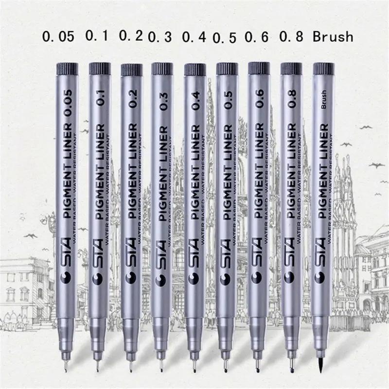Xiaomi Waterproof Needle Pen for Art Black Hand-Drawn Hook Stroke Sketch Artist Sketching Tool Art Marker