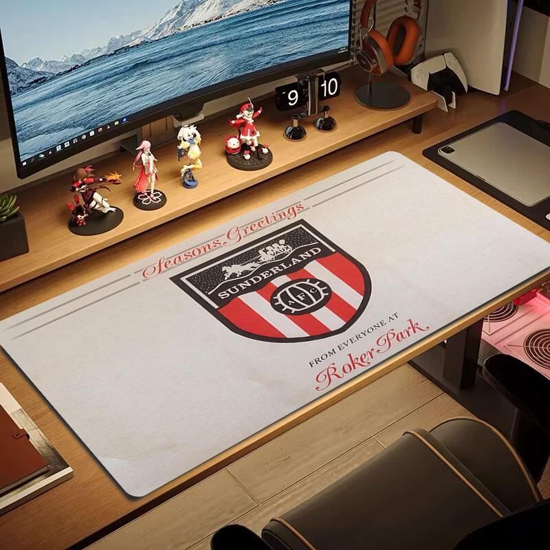 Sunderland Association Football Club Logo Large Size Mouse Pad Large Gaming Table Cushion Non-slip Laptop Tablet Big Mousepad XXL Mat Mini PC Playmat