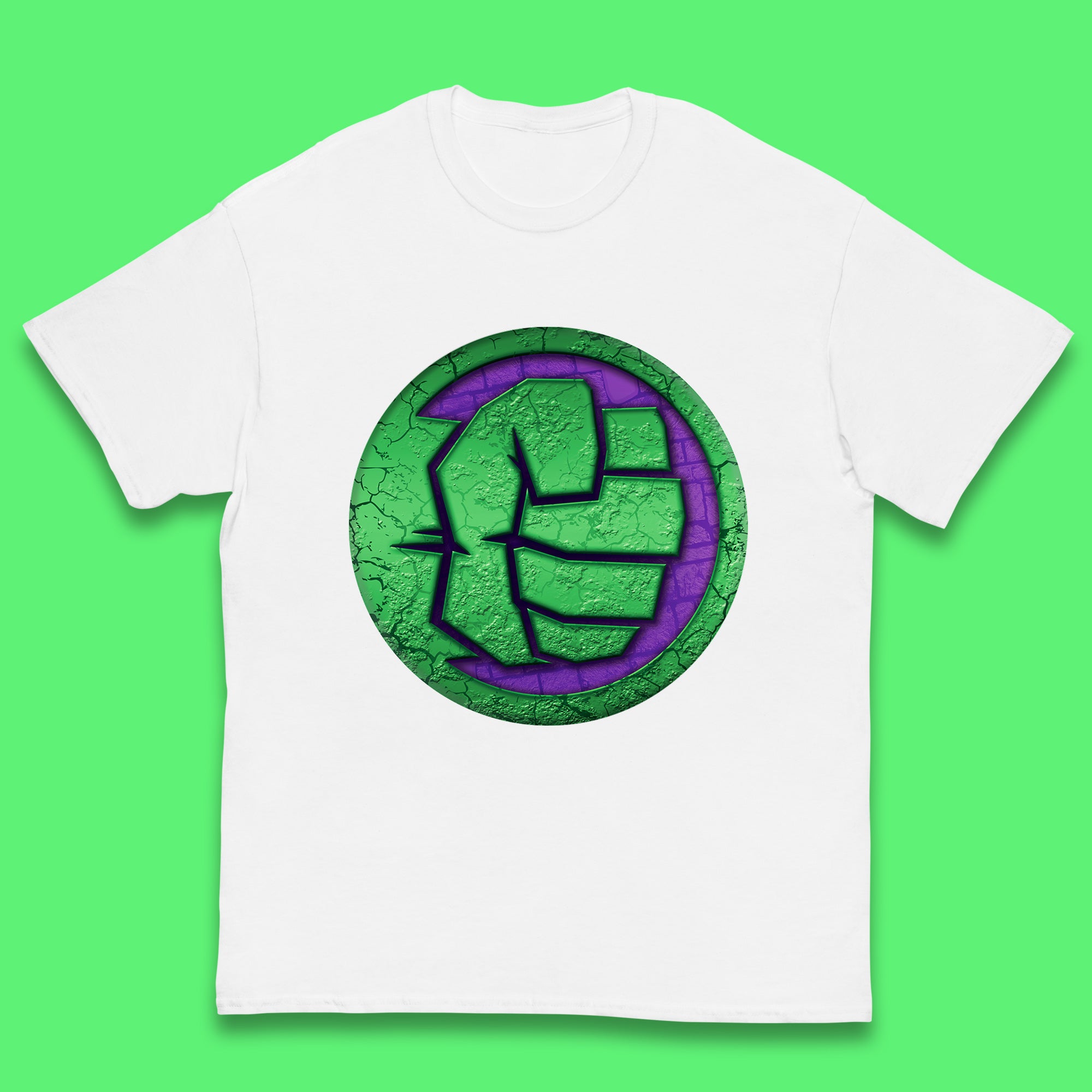 Marvels Avengers The Incredible Hulk Smash Fist Circle Logo Hulk Giant Man Hulk Superhero Movies Kids T Shirt 110