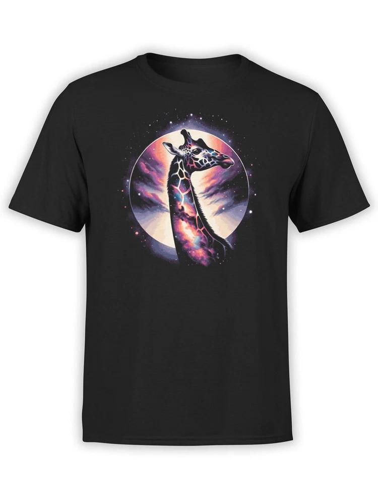 Unisex Tshirts Space Giraffe Tshirt 100 Cotton S