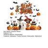 Halloween Window Cling Waterproof PVC Guitar Skeleton Ghost Pumpkin Spider Bat Static Glass Sticker Holiday Party Decoration Decal