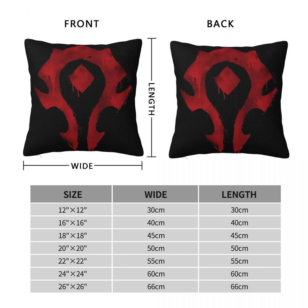 Pillow Cover Wow World Of Warcraft Arthas Retro Game Printed Cushion Cover Fashion Pillow Case For Living Room Chair Pillowcases