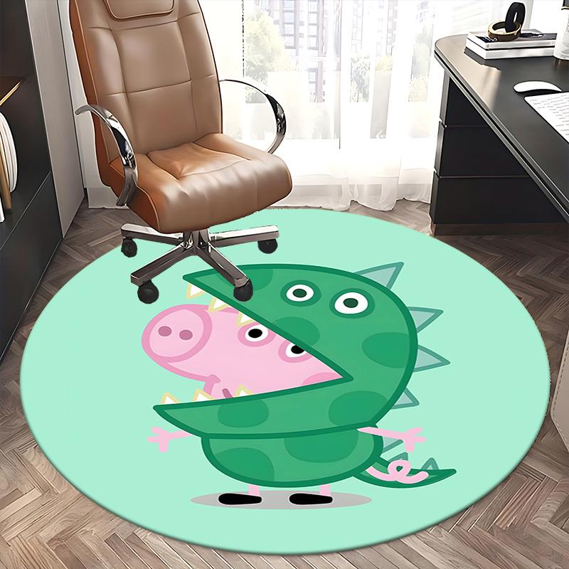 Dinosaur Costume,Peppa Pig Chair mat Round Rug Office carpet,Non slip, Suitable for Living Rooms, Bedrooms Decor1205048a