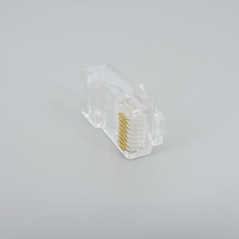 100pcs RJ-45 Network Cable Module Crystal Plug CAT-5/5e 8 Core Gold-plated Ethernet Network Connector AVE