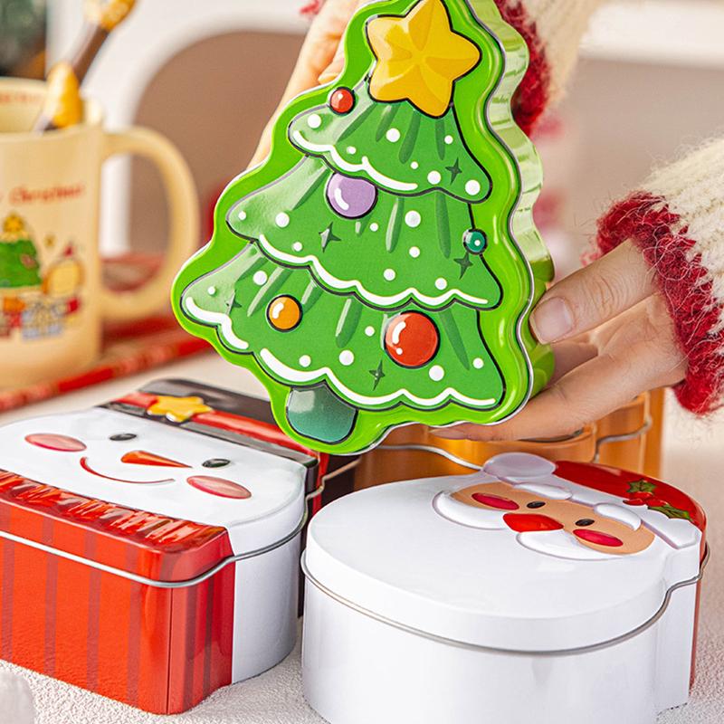 Weihnachtliche Blech Süßigkeitenboxen Mehrere entzückende Designs Für Weihnachtsgeschenke Partygeschenke Heimdekoration