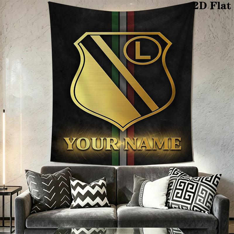 Custom Legia Warsaw Wall Hanging Printed Fabric Blanket Decorative Tapestries for Bedroom Living Room Home Decor