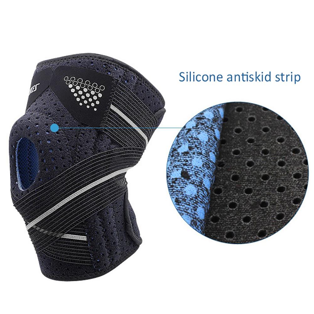 1pc Knee Pad Sleeve Thermal Knit Compression Leg Support Bandage Protector For Running Jogging