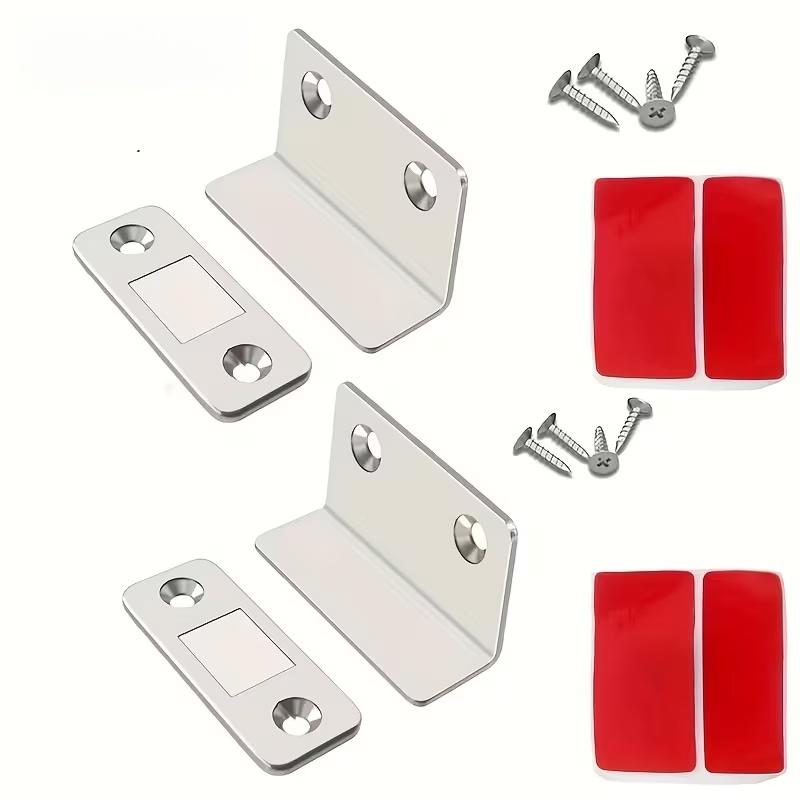 

2PCS Alloy Magnetic Door Latches, Invisible Strong Hold & Drill-Free Installation for Cabinets, Wardrobes, Sliding Doors срібний