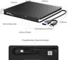 USB 3.0 Portable External Optical Drive & Burner for Desktops and Notebooks