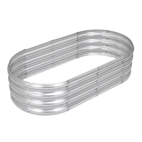 

Приподнятая садовая грядка Открытое основание Многоразовый ящик для растений Легкая сборка Эллиптические приподнятые грядки Садоводство Наземная грядка для цветов Овощей 120 cm