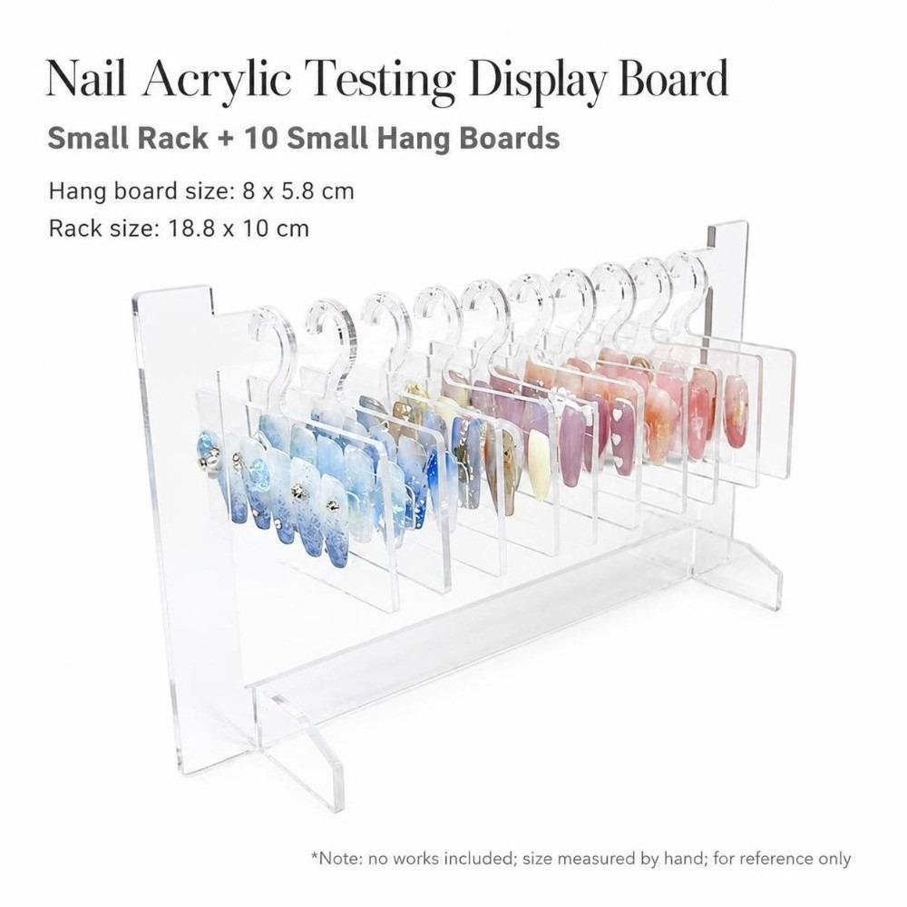 Transparent Acrylic Nail Storage Stand Hook Nail Art Display Board Nail Color Card Display