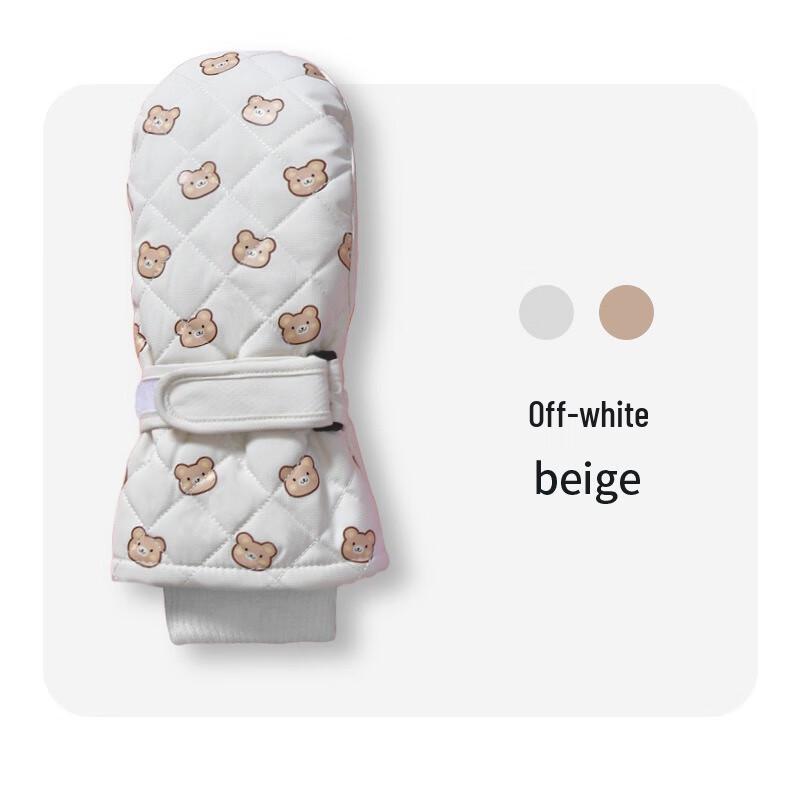 Dětské plyšové nepromokavé zimní lyžařské rukavice