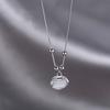 Xiangyun Fu Lock Long Life Lock Necklace Female White Jade Ruyi Safety Lock Retro Chinese Style Clavicle Chain Early Spring