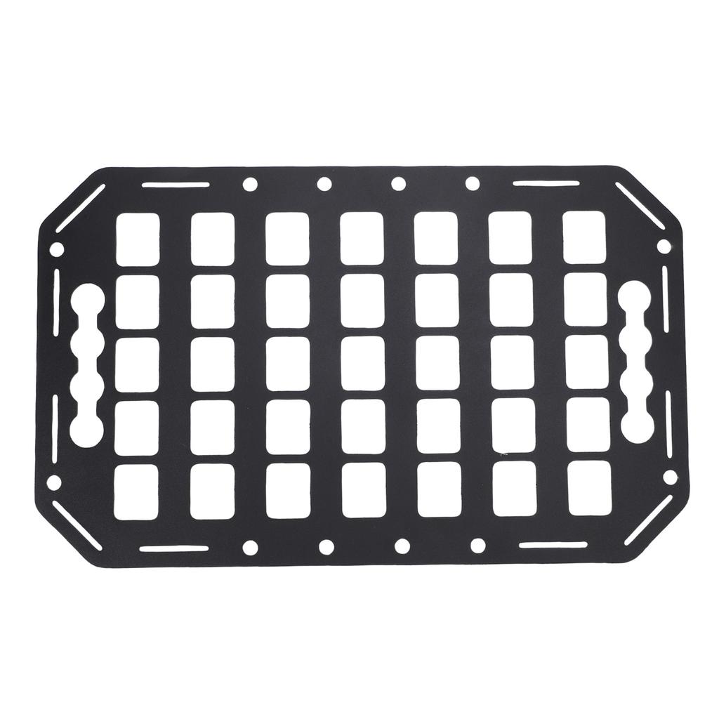 Truck Bed Molle Panel Rack 15x9.25x0.08in Aluminum Use with L Track Tool Cargo Storage Molle Panel for Cars SUVs Pickup