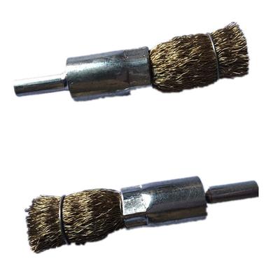 5 Pcs 16mm Copper Plated Steel Wire Wheels Brushes Drill 6mm Shank Rotary Tools Engraver Grinder Polishing Metal Removal Brush