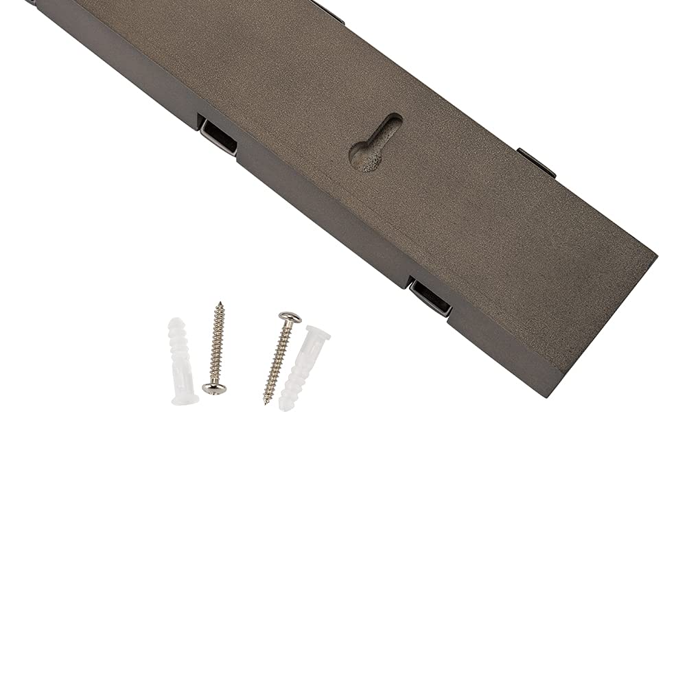 Umbra Coat Rack with Flip Hooks FLIP 5 HOOK 5-Hook Hooks, Wall-Mounted, Stylish, Gray/Pewter, 318850-1045. GREY/PEWTER. [Used]