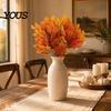 Artificial Flowers for Home Decor Autumn Bouquet, Realistic Plastic Floral Arrangement with Layered Fake Bouquet Leaves And Vines Farmhouse