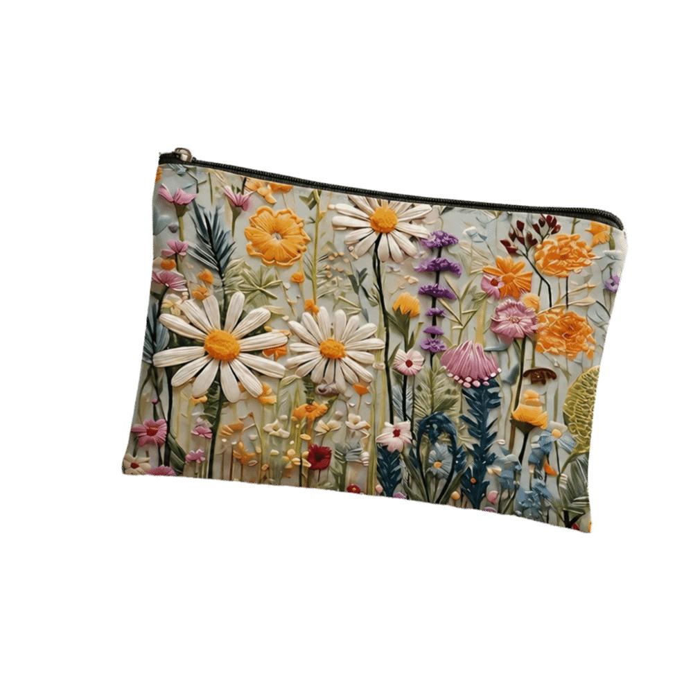 Zweiseitiger Toilettenartikel-Organizer Florale Kosmetik-Aufbewahrungstasche für den Außenbereich