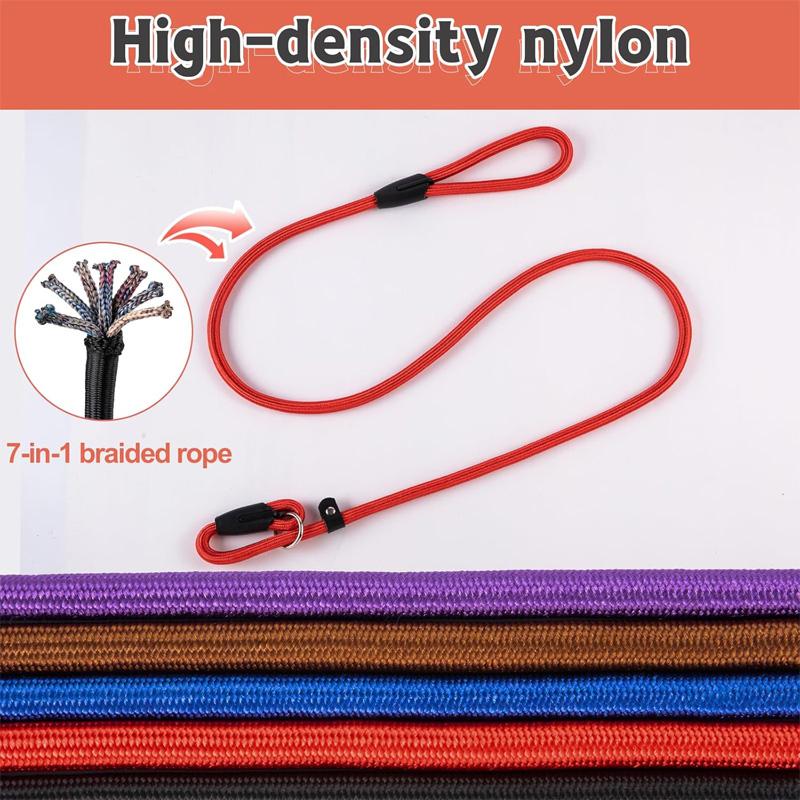 5Pcs Pet Dog Leash Dog Harness Collar Lead Rope Quality Nylon Adjustable Training Lead Pet Dog Leash Dog Strap Rope Traction