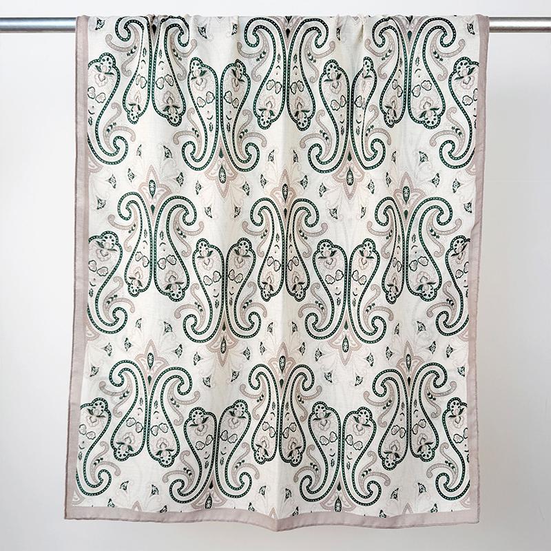 Elegant Women Retro Silk Scarf Floral Print Wrap Shawl Lady Bandanas Hijab Boho Long Scarve Pareo Headscarf Fashion Korean New