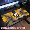 Pittsburgh Steelers Customized Name Text Mouse Pad, Large Desk Mouse Mat Personalized Home Office Present