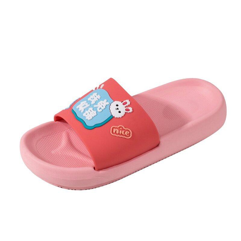 Summer couple indoor and outdoor slippers cartoon thick bottom home bathroom bath sandals men and women