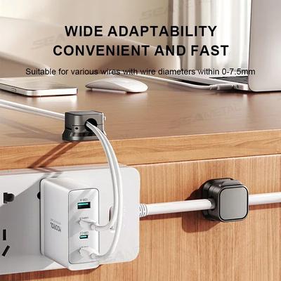 NEW 1/6/12PCS Magnetic Cable Organiser Clips Cable Management Wire Manager Cord Holder Charging Cable Winder Wall Mounted Hook
