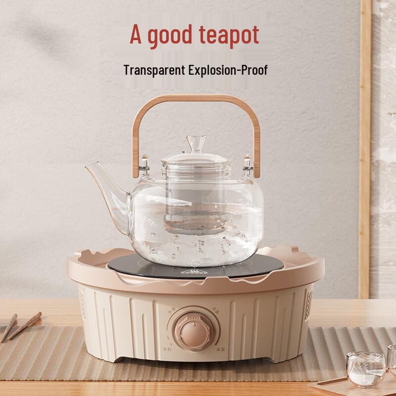 Konka Electric Ceramic Tea Stove with Charcoal Fire Simulation CN plug (adapter included)