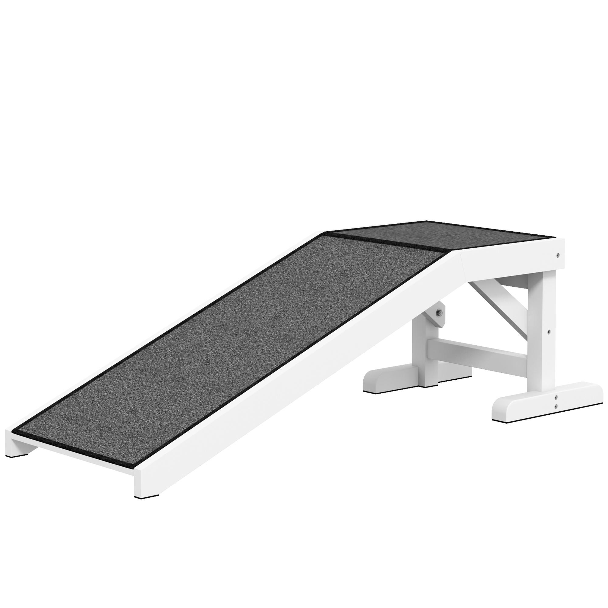 Rampe pour animaux de compagnie avec tapis antidérapant 125 X 40 X 35,5 cm Bois de pin