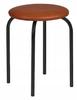 LIGHT BROWN Black Metal Legs Dining Chair Stool Classic